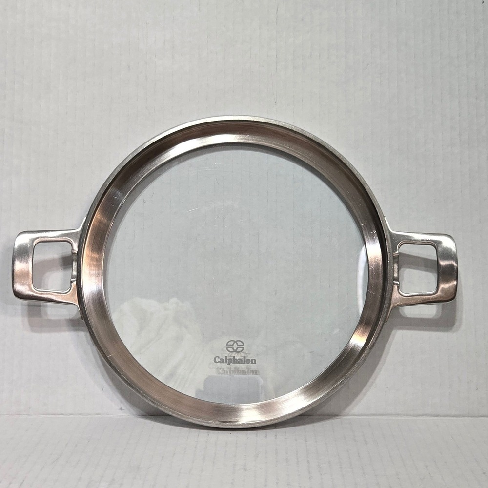 Calphalon 8.5 Inch Premier Space Saving Glass Dual Side Handles Replacement Lid